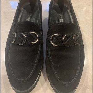 Paul Green Black Suede slip on shoes 7.5